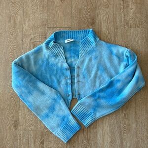 Safety Pin Sweater in Blue